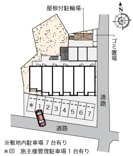 井原市上出部町 月極駐車場